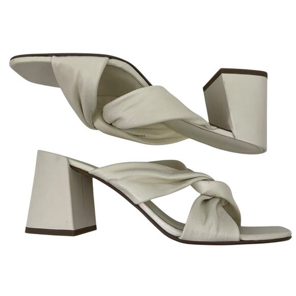 Everlane The Day Twist Heel in White Size 9.5 Summer - Picture 5 of 13